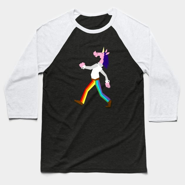 Rainbow Pants Unicorn Baseball T-Shirt by Thatssounicorny